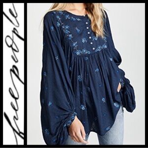 Free People Kiss From a Rose Embroidered Tunic